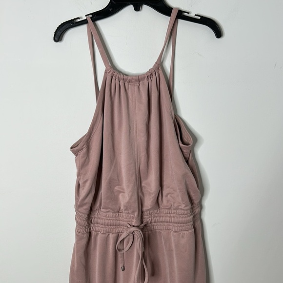 Club Monaco Pink Rose Soft Modal Elastic Waist Jumpsuit - Picture 3 of 8
